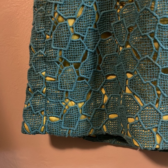 Diane von Furstenberg Carpreena Mini Pebble Lace Sleeveless Teal Green Dress 12 - Picture 5 of 16